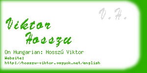 viktor hosszu business card